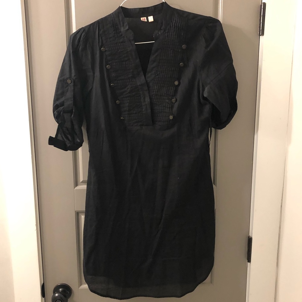 Gently worn black quarter length sleeve dress